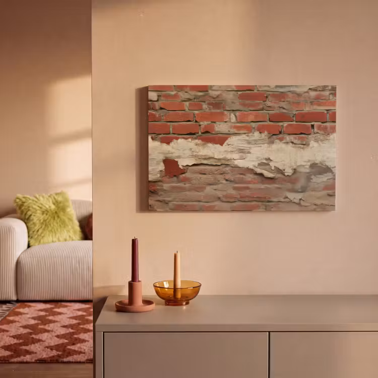 Canvas schilderij - Muur - Baksteen - Verweerd — 2