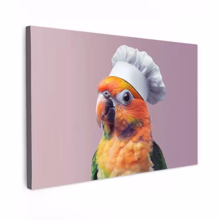 Canvas schilderij - Papegaai - Koksmuts - Nieuwsgierig - Vogel — 1