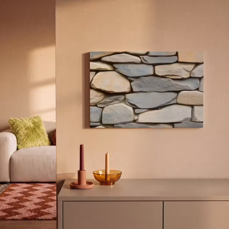 Canvas schilderij - Stenen - Rustiek - Grijs — 2