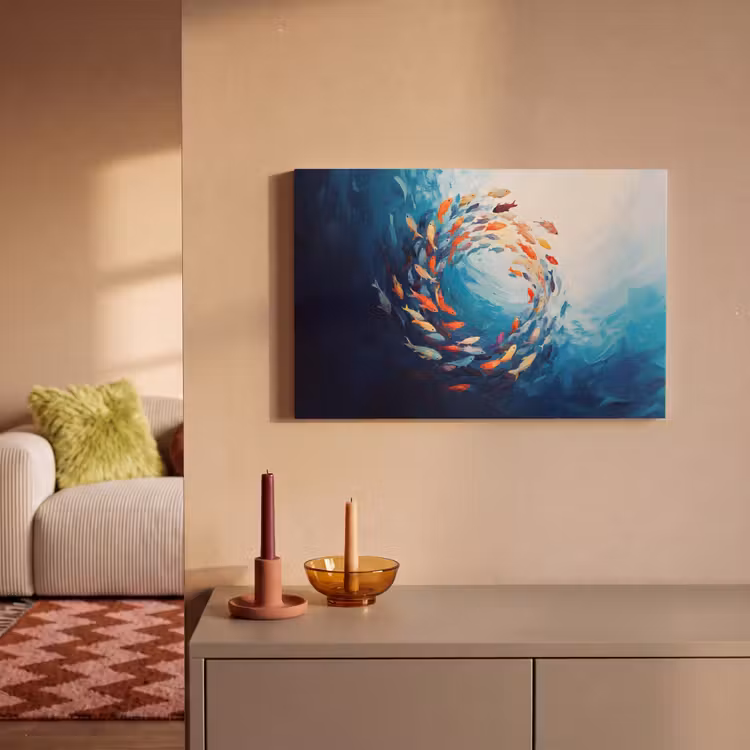 Canvas schilderij - Zee - Vissen - Kleurrijk - Dynamisch — 2