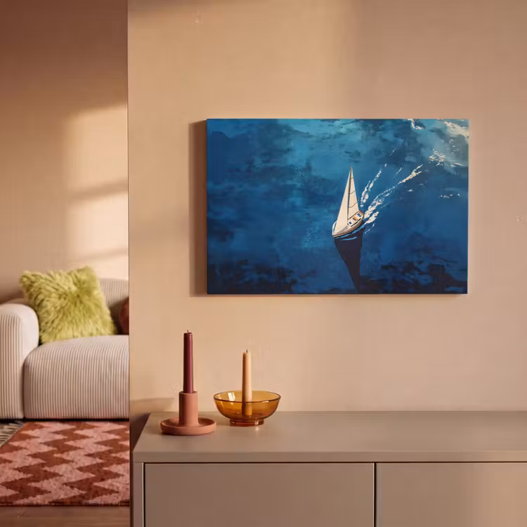 Canvas schilderij - Zeilboot - Water - Abstract - Schaduw — 2