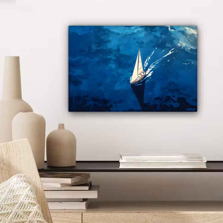 Canvas schilderij - Zeilboot - Water - Abstract - Schaduw — 5