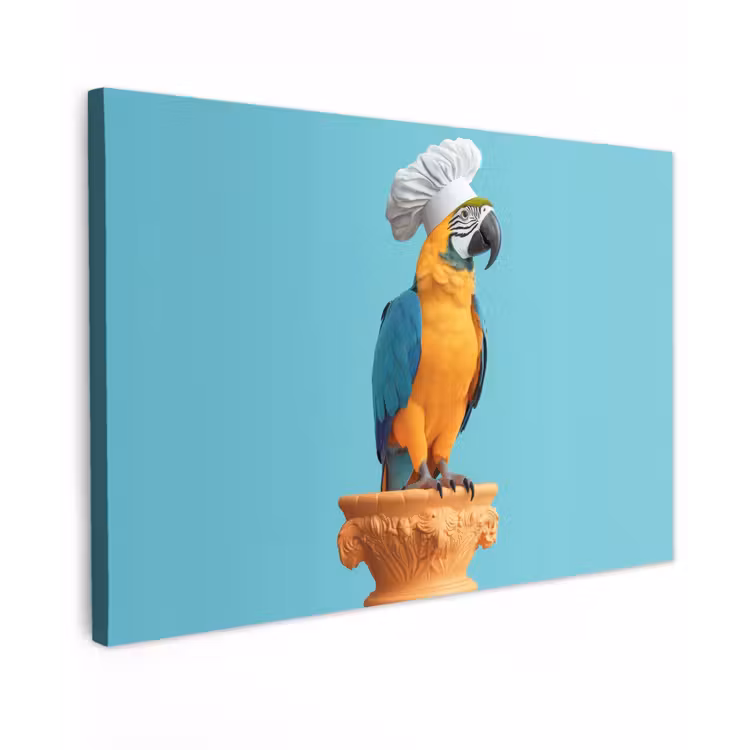 Canvas schilderij - Papegaai - Koksmuts - Grappig - Vogel — 1