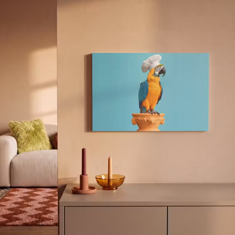 Canvas schilderij - Papegaai - Koksmuts - Grappig - Vogel — 2