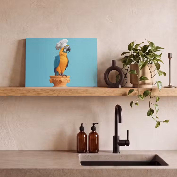 Canvas schilderij - Papegaai - Koksmuts - Grappig - Vogel — 3
