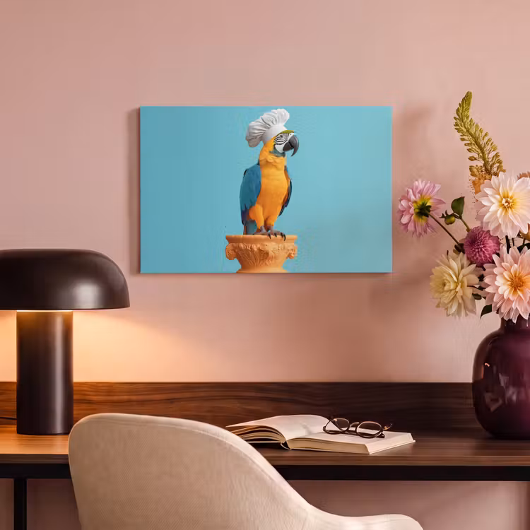 Canvas schilderij - Papegaai - Koksmuts - Grappig - Vogel — 4