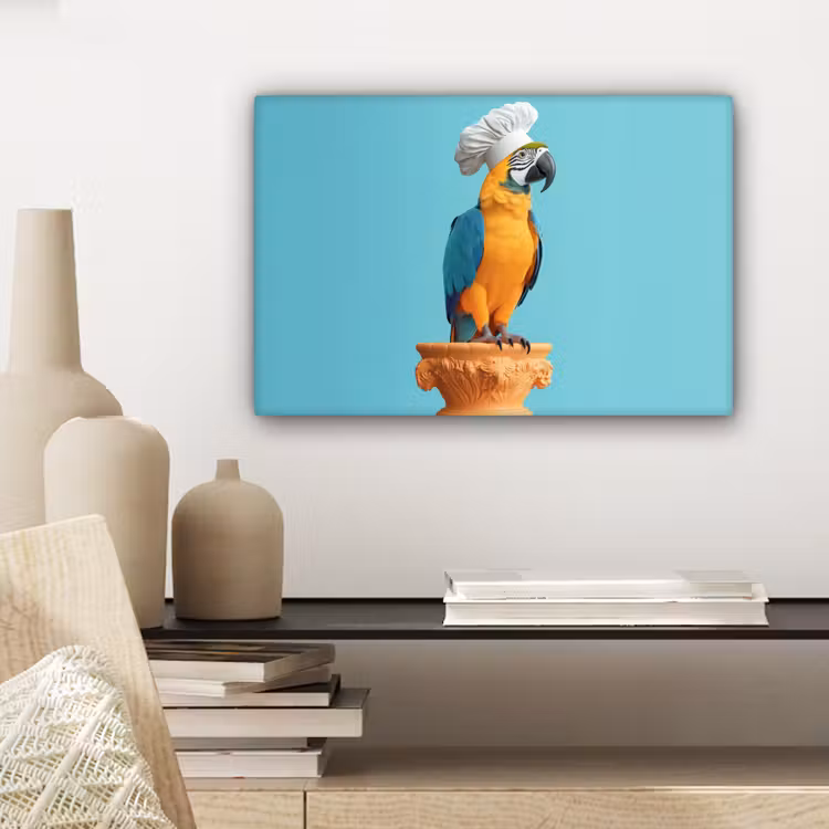 Canvas schilderij - Papegaai - Koksmuts - Grappig - Vogel — 5