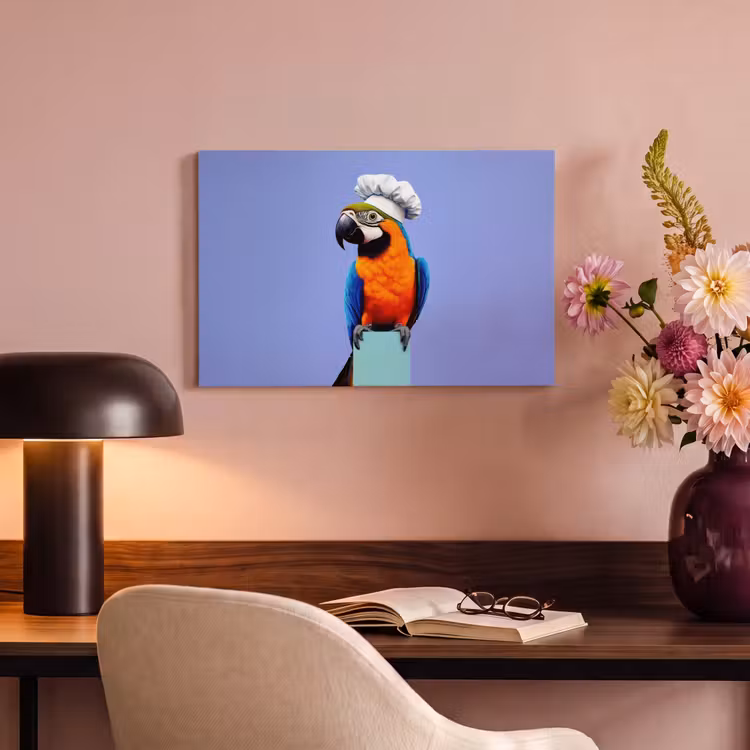 Canvas schilderij - Papegaai - Koksmuts - Vogel - Leuk — 4