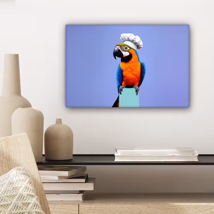 Canvas schilderij - Papegaai - Koksmuts - Vogel - Leuk — 5