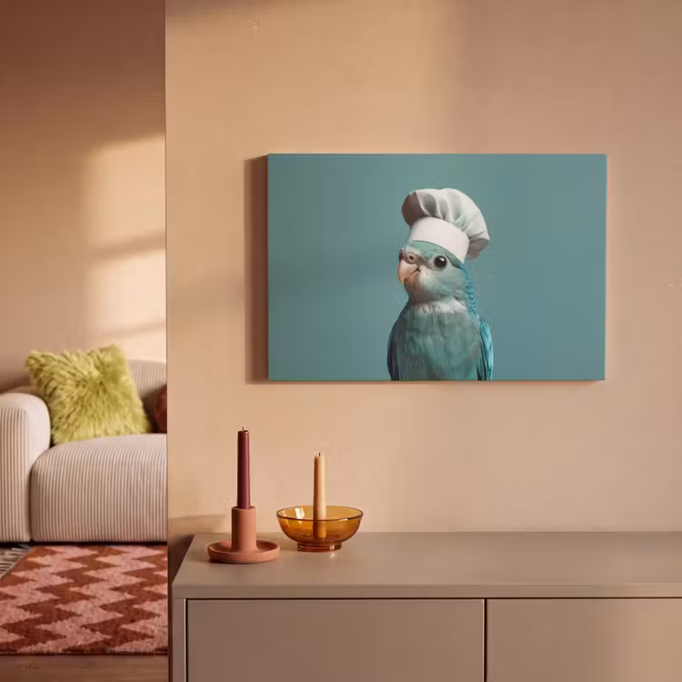 Canvas schilderij - Parkiet - Vogel - Koksmuts - Cute — 2