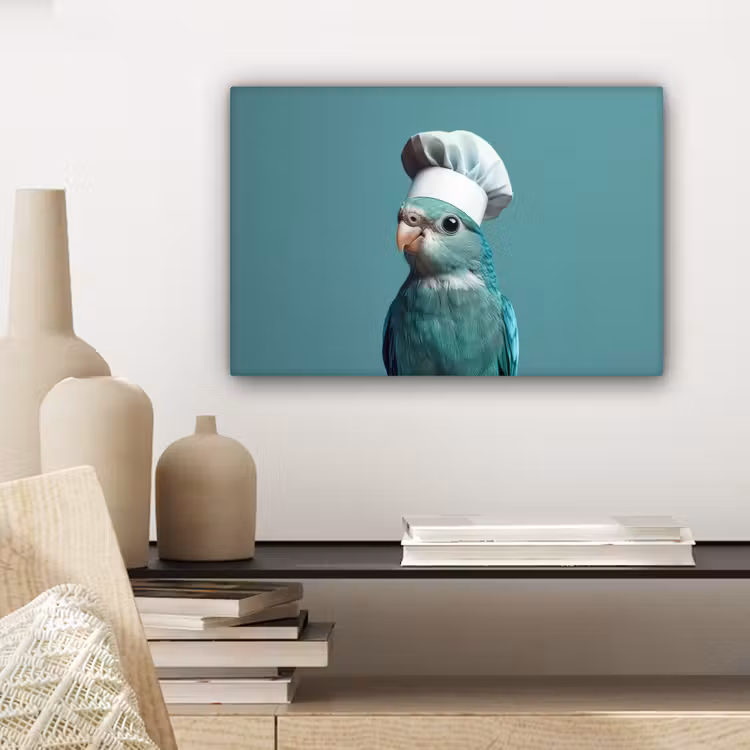 Canvas schilderij - Parkiet - Vogel - Koksmuts - Cute — 5