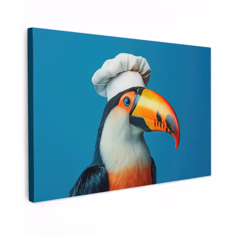 Canvas schilderij - Toekan - Papegaai - Vogel - Koksmuts — 1