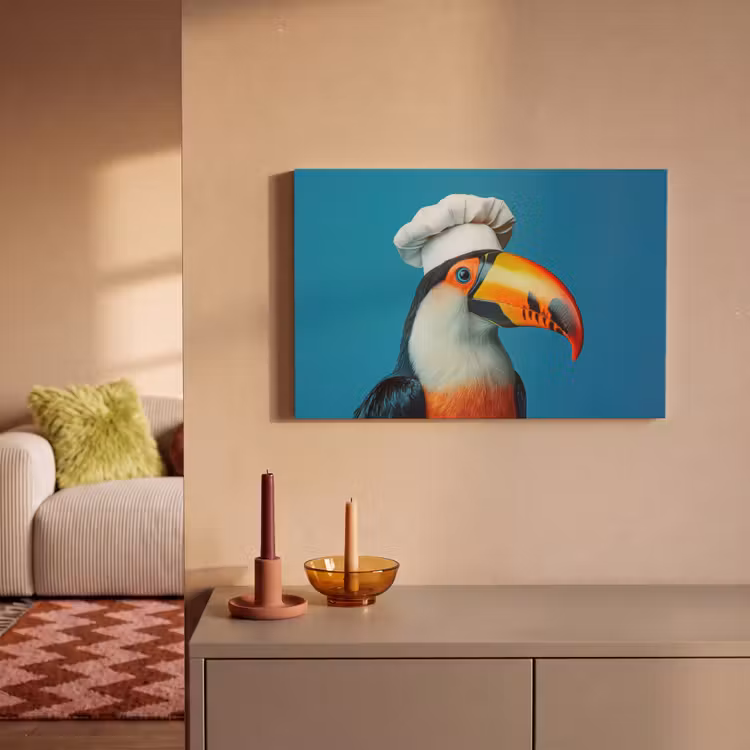 Canvas schilderij - Toekan - Papegaai - Vogel - Koksmuts — 2
