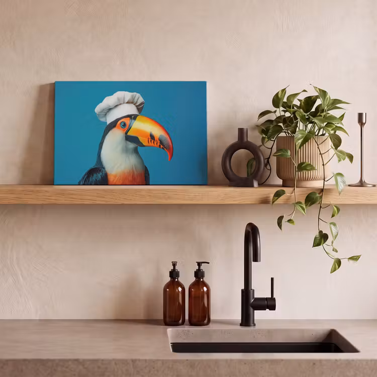 Canvas schilderij - Toekan - Papegaai - Vogel - Koksmuts — 3