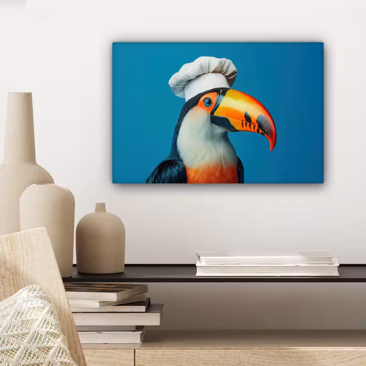 Canvas schilderij - Toekan - Papegaai - Vogel - Koksmuts — 5