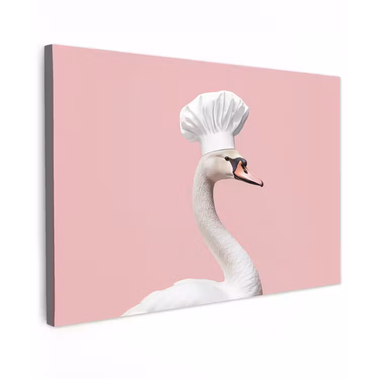 Canvas schilderij - Zwaan - Koksmuts - Mooi - Klassiek — 1