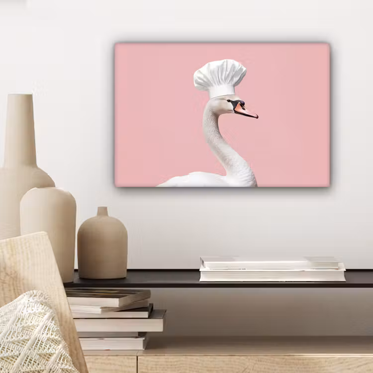 Canvas schilderij - Zwaan - Koksmuts - Mooi - Klassiek — 5