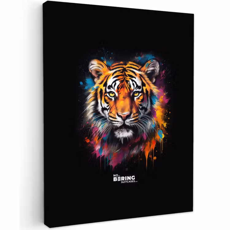 Canvas schilderij - Tijger als street art kunstwerk — 2