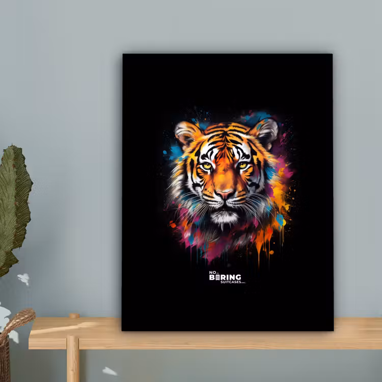 Canvas schilderij - Tijger als street art kunstwerk — 5