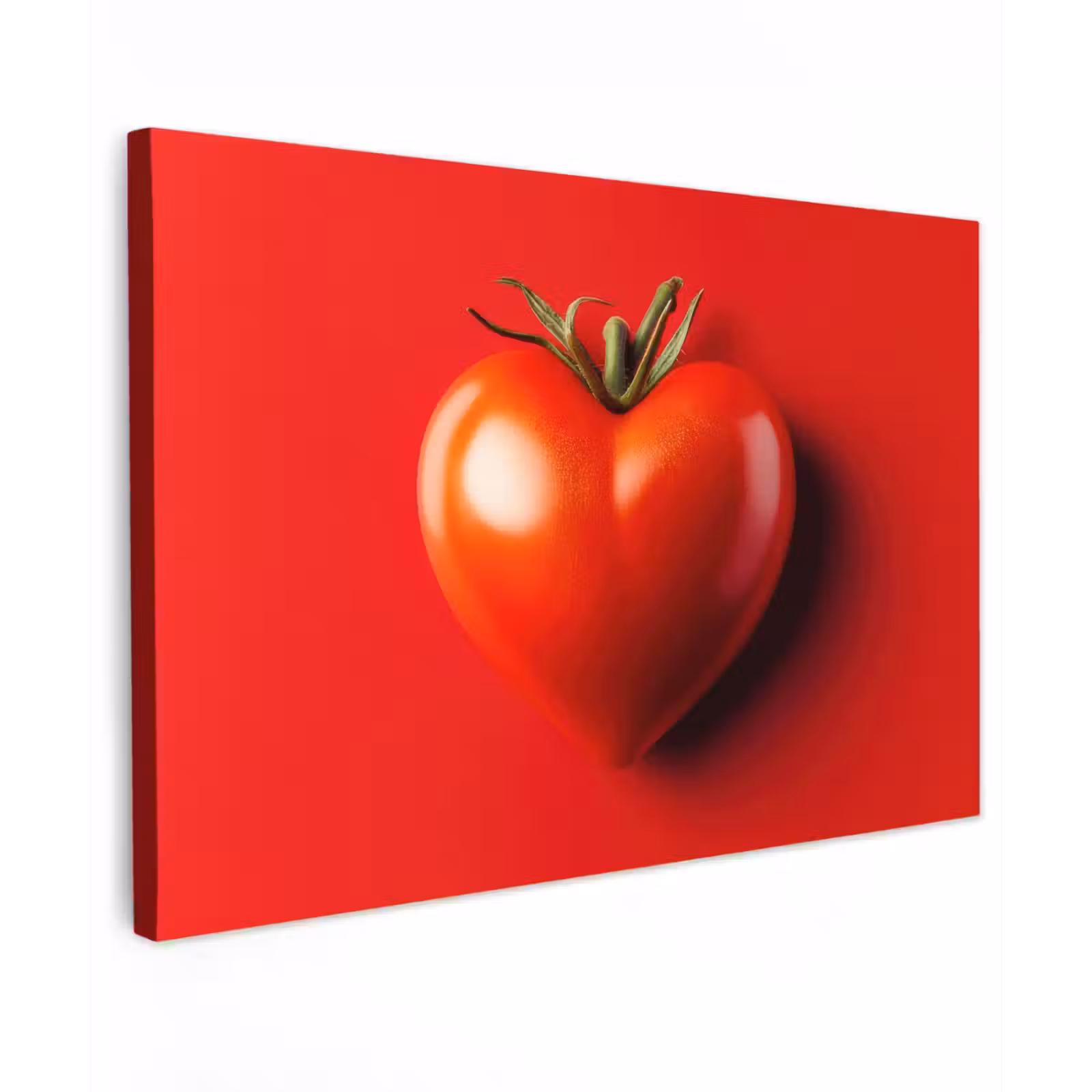Canvas schilderij - Tomaat - Rood - Hart — 1