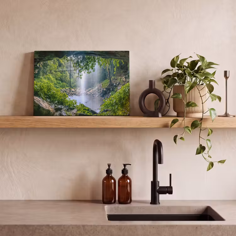 Canvas schilderij - Jungle - Regenwoud - Water - Waterval - Planten — 3