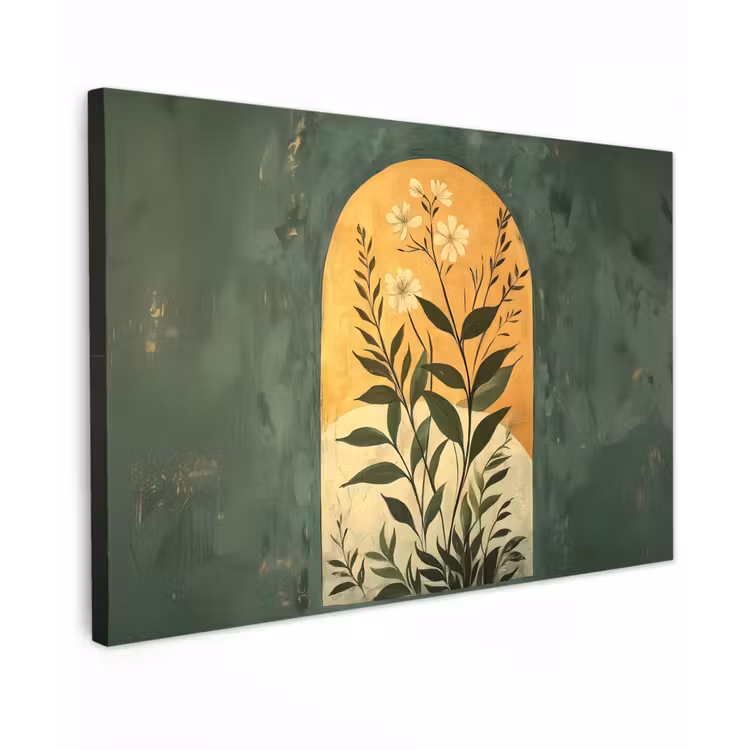 Canvas schilderij - Plant - Bloemen - Wit — 1