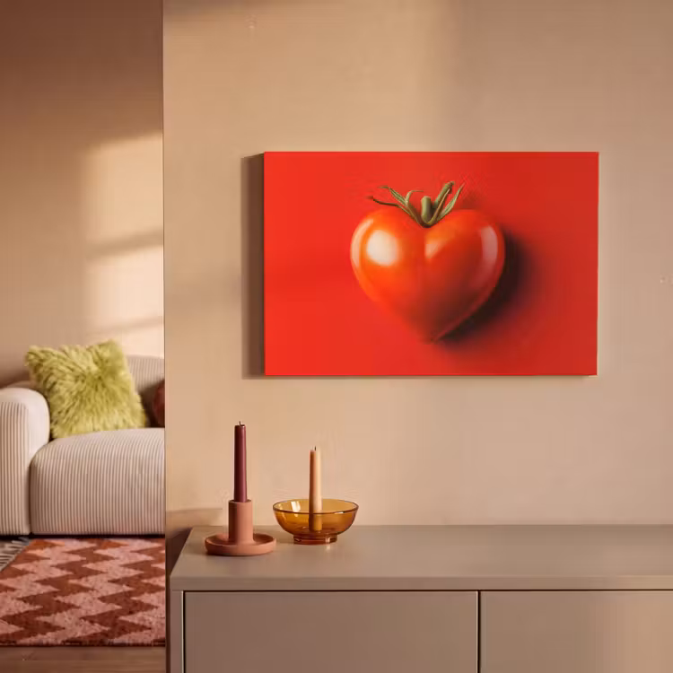 Canvas schilderij - Tomaat - Rood - Hart — 2
