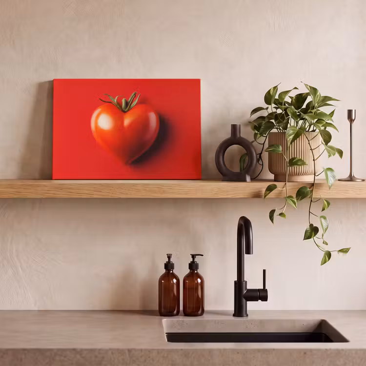 Canvas schilderij - Tomaat - Rood - Hart — 3