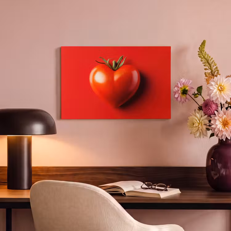 Canvas schilderij - Tomaat - Rood - Hart — 4