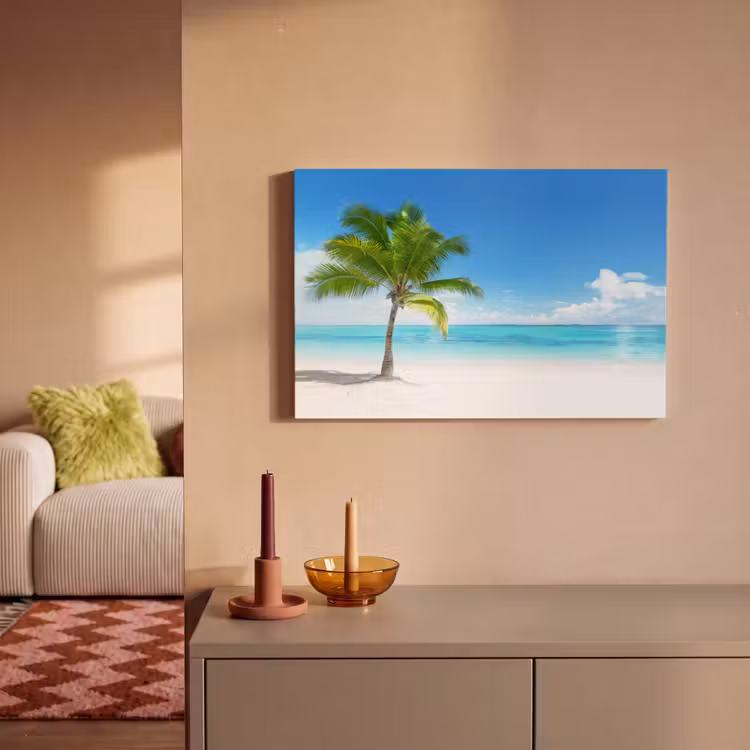 Canvas schilderij - Palmboom - Strand - Zee - Zomer — 2