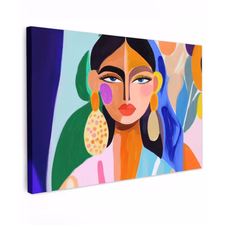Canvas schilderij - Portret - Vrouw - Modern — 1
