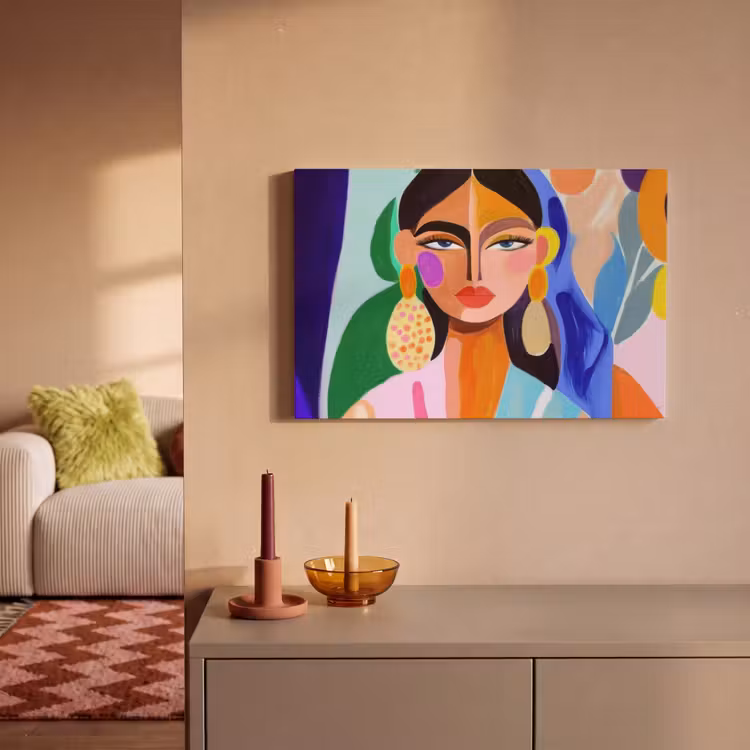 Canvas schilderij - Portret - Vrouw - Modern — 2