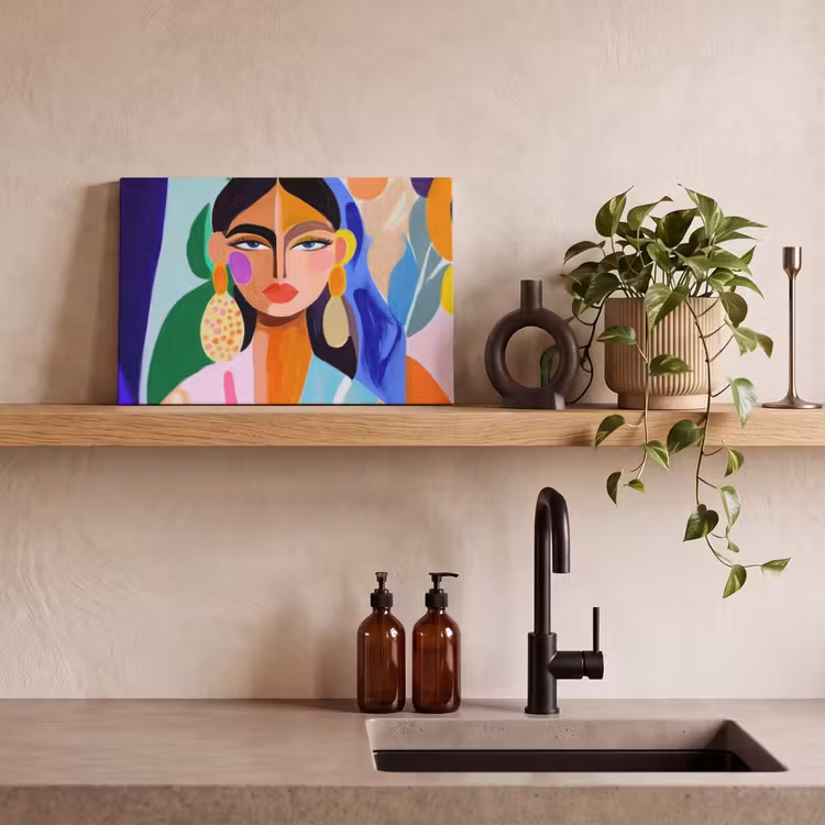 Canvas schilderij - Portret - Vrouw - Modern — 3