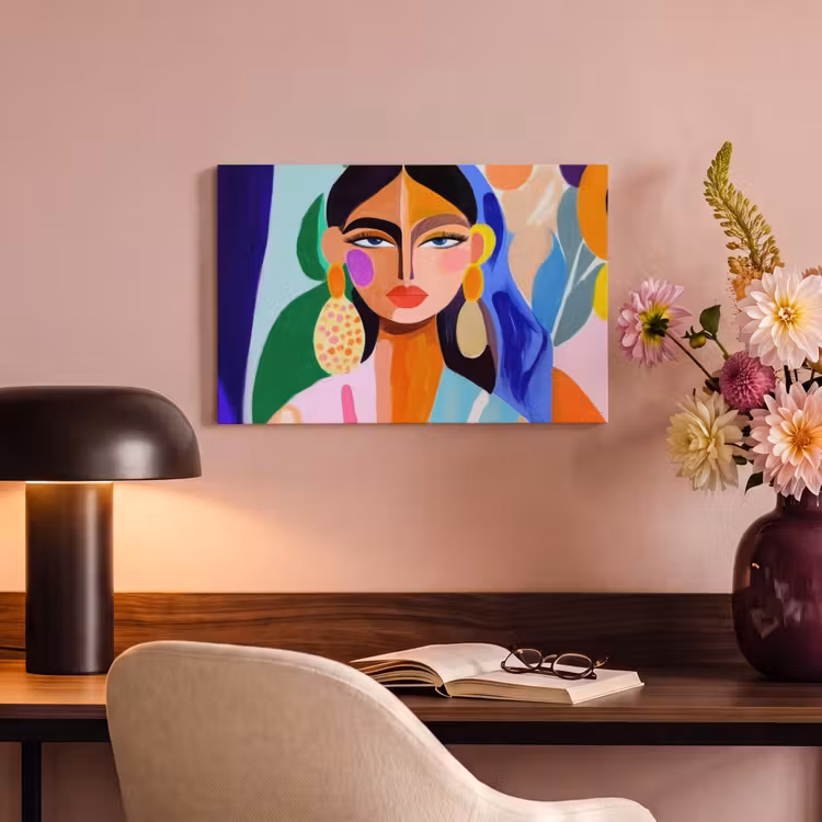 Canvas schilderij - Portret - Vrouw - Modern — 4