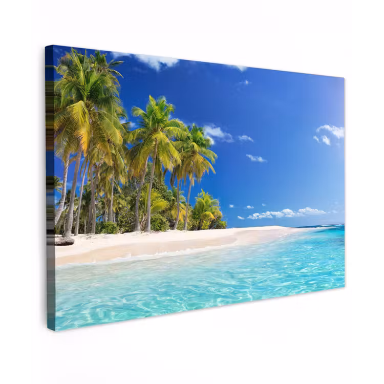 Canvas schilderij - Strand - Zee - Palmboom - Zon - Zomer — 1