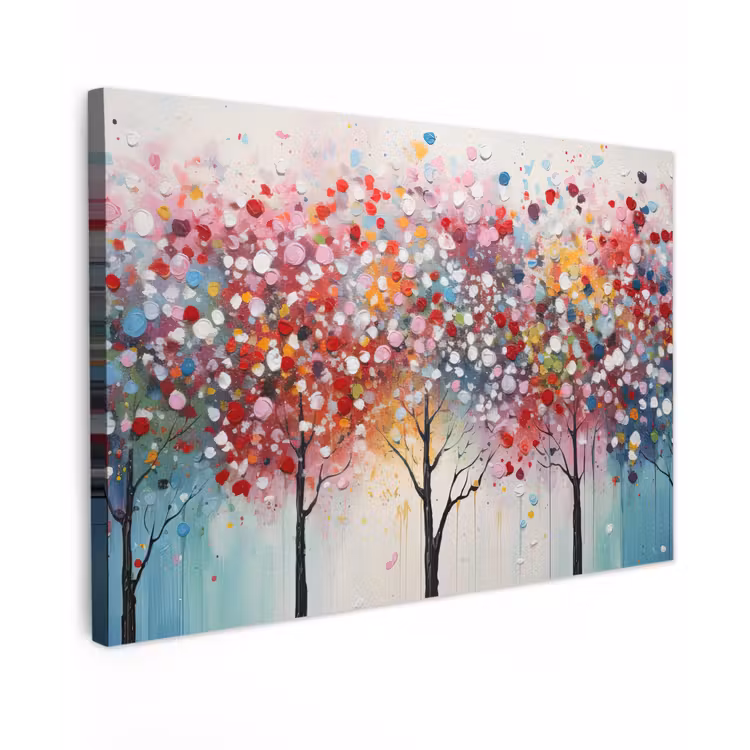 Canvas schilderij - Kunst - Bomen - Natuur - Acryl — 1