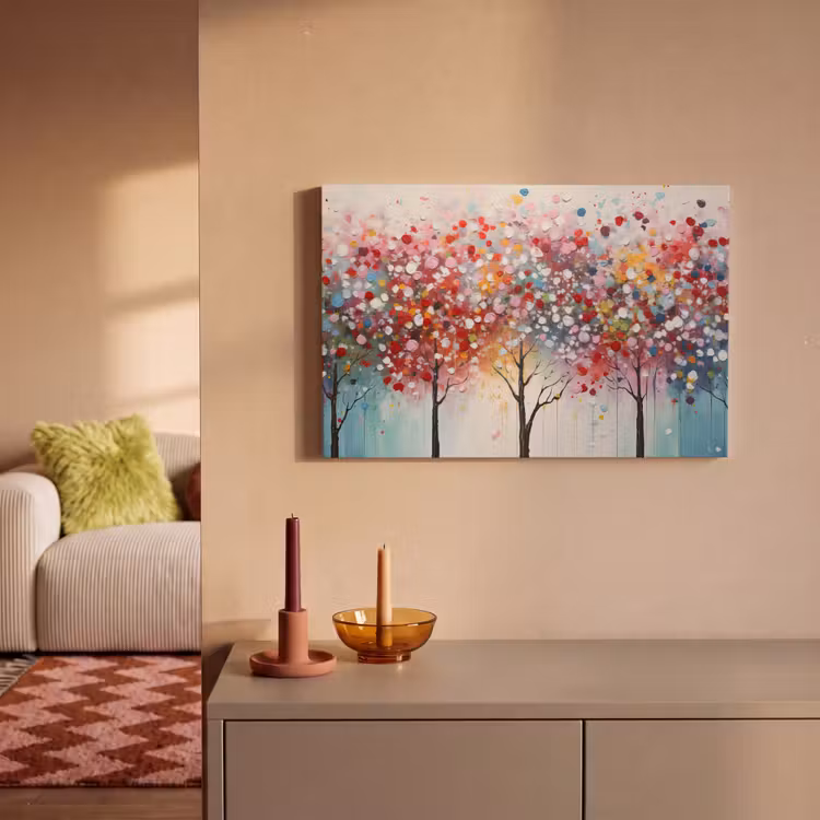 Canvas schilderij - Kunst - Bomen - Natuur - Acryl — 2