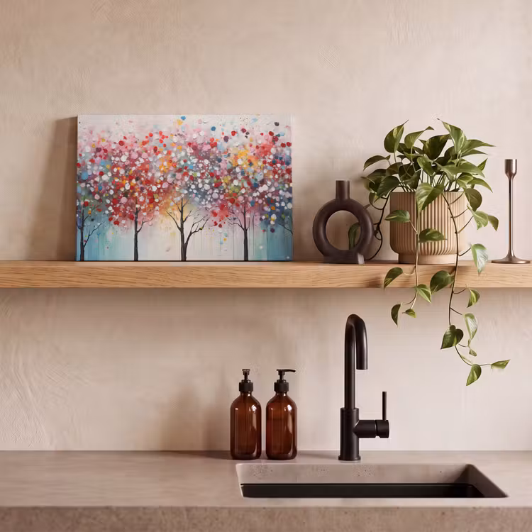 Canvas schilderij - Kunst - Bomen - Natuur - Acryl — 3