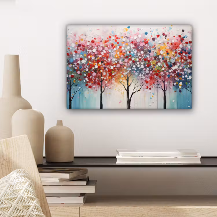 Canvas schilderij - Kunst - Bomen - Natuur - Acryl — 5