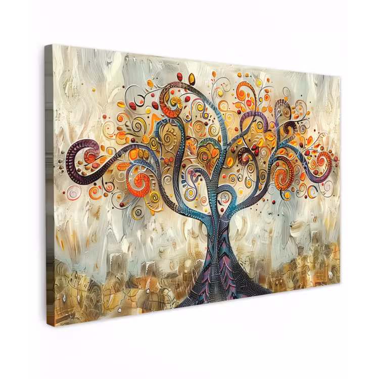 Canvas schilderij - Kunst - Levensboom - Botanisch - Abstract — 1