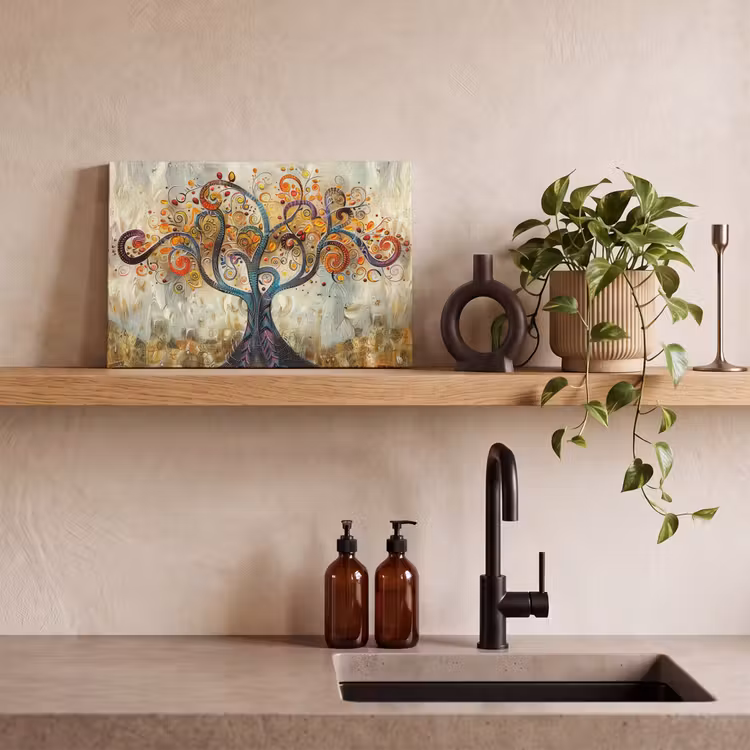 Canvas schilderij - Kunst - Levensboom - Botanisch - Abstract — 3