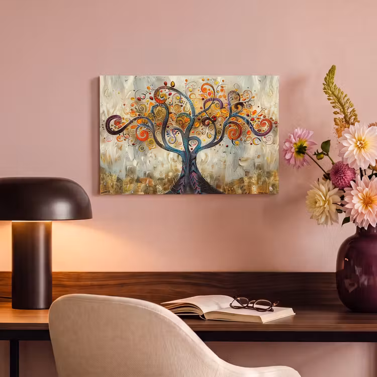 Canvas schilderij - Kunst - Levensboom - Botanisch - Abstract — 4