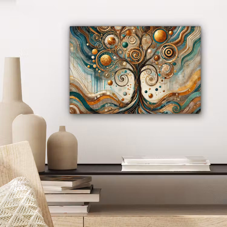 Canvas schilderij - Levensboom - Boom - Abstract - Modern — 5