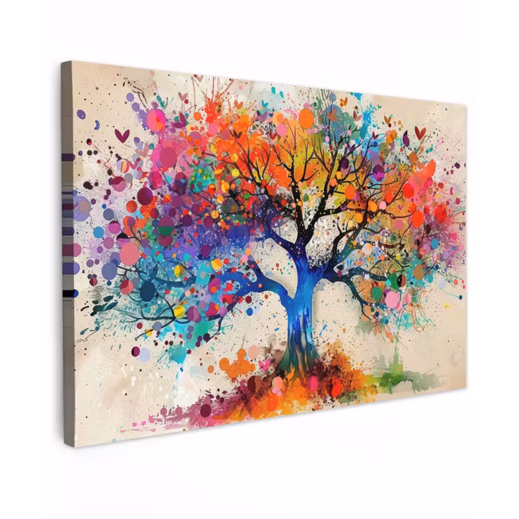 Canvas schilderij - Levensboom - Natuur - Kleurrijk - Boom — 1