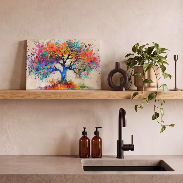 Canvas schilderij - Levensboom - Natuur - Kleurrijk - Boom — 3