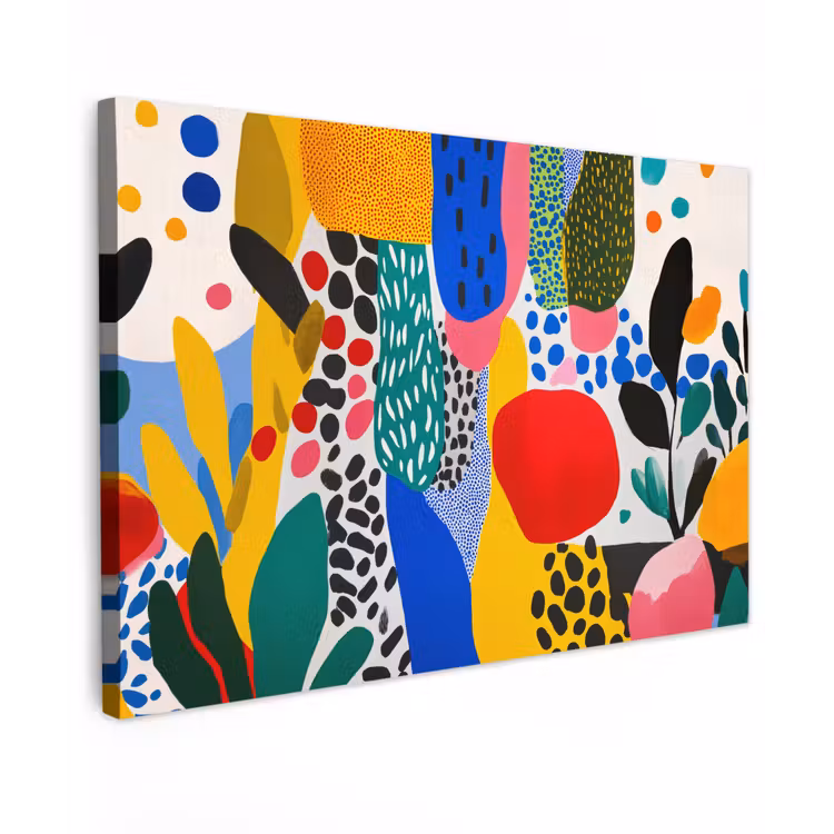 Canvas schilderij - Stippen - Vormen - Modern - Kleuren — 1
