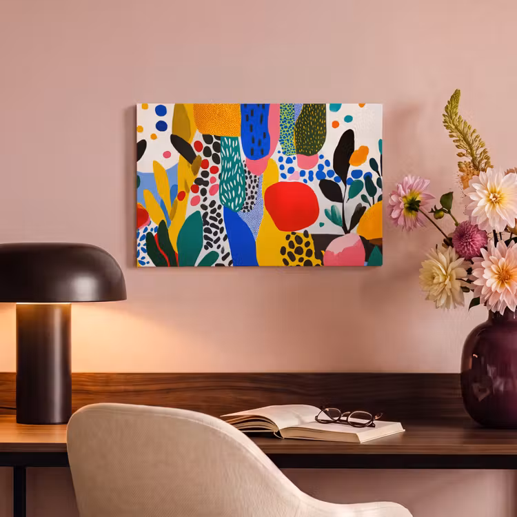 Canvas schilderij - Stippen - Vormen - Modern - Kleuren — 4