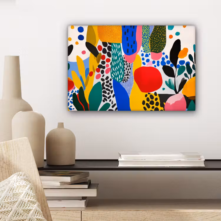 Canvas schilderij - Stippen - Vormen - Modern - Kleuren — 5