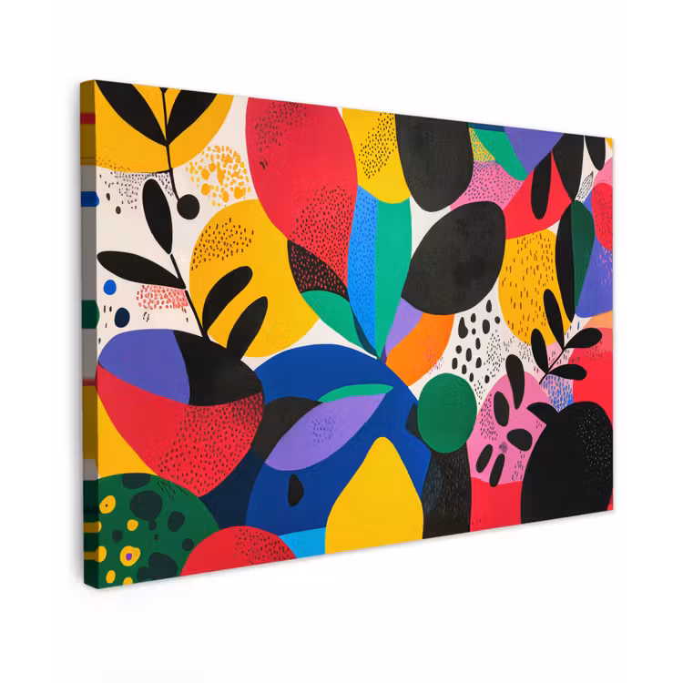 Canvas schilderij - Vormen - Stippen - Kleurrijk — 1