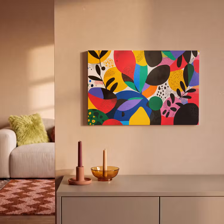 Canvas schilderij - Vormen - Stippen - Kleurrijk — 2